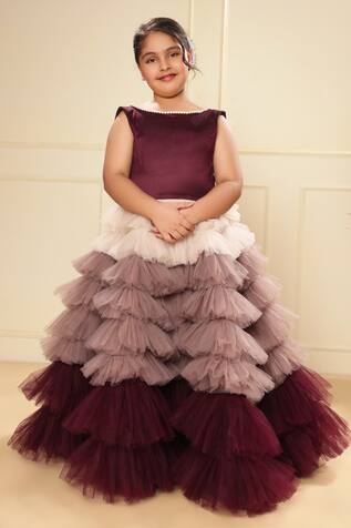 Kids Dresses Girls Wedding Dress Elegant - Princess Long Dress Girls  Birthday - Aliexpress